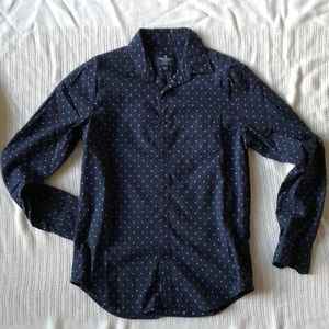 American Eagle Men’s classic cotton shirt navy, S